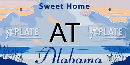 AT Alabama License Plate