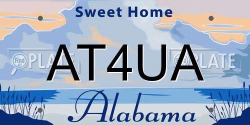 AT4UA Alabama License Plate