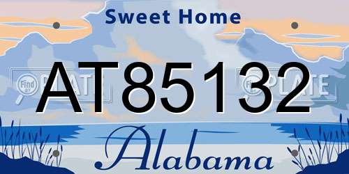 AT85132 Alabama License Plate