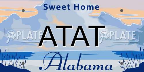 ATAT Alabama License Plate