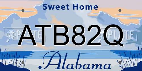 ATB82Q Alabama License Plate