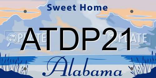 ATDP21 Alabama License Plate