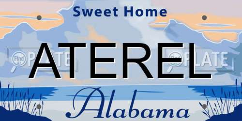 ATEREL Alabama License Plate