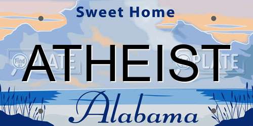 ATHEIST Alabama License Plate