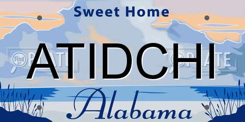 ATIDCHI Alabama License Plate