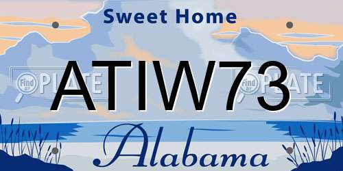 ATIW73 Alabama License Plate