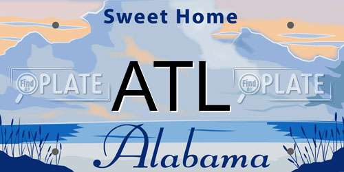 ATL Alabama License Plate