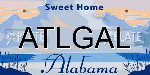 ATLGAL Alabama License Plate