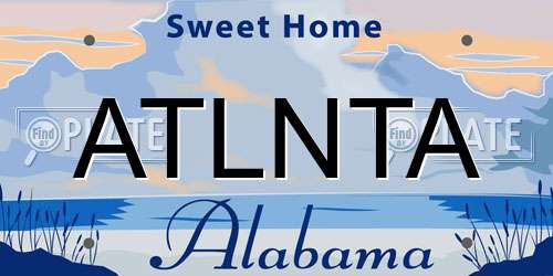 ATLNTA Alabama License Plate