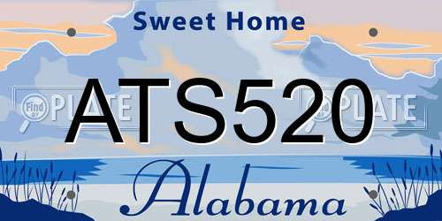 ATS520 Alabama License Plate