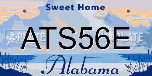 ATS56E Alabama License Plate