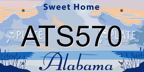 ATS570 Alabama License Plate