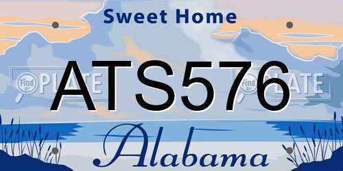 ATS576 Alabama License Plate