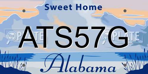 ATS57G Alabama License Plate