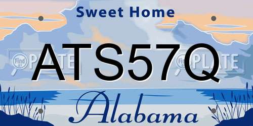 ATS57Q Alabama License Plate