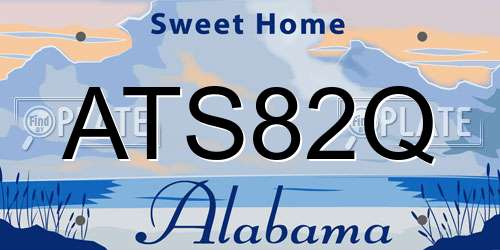 ATS82Q Alabama License Plate