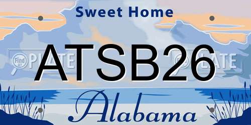 ATSB26 Alabama License Plate