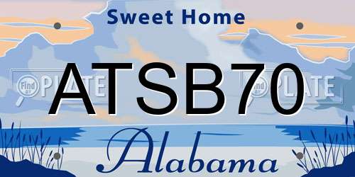 ATSB70 Alabama License Plate