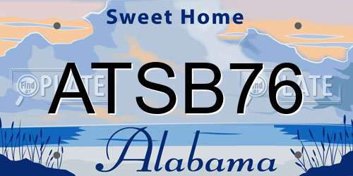 ATSB76 Alabama License Plate