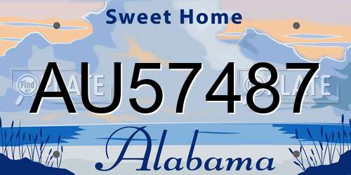 AU57487 Alabama License Plate