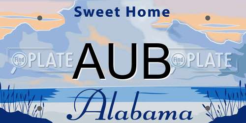 AUB Alabama License Plate