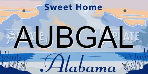 AUBGAL Alabama License Plate