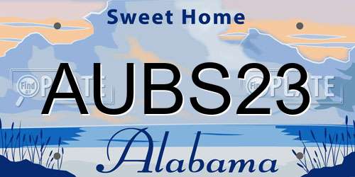 AUBS23 Alabama License Plate