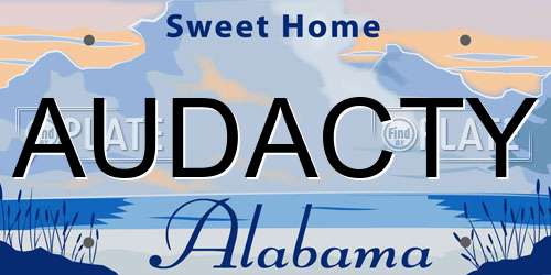 AUDACTY Alabama License Plate