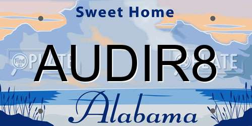AUDIR8 Alabama License Plate