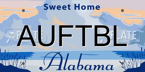 AUFTBL Alabama License Plate