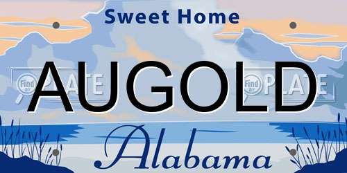 AUGOLD Alabama License Plate
