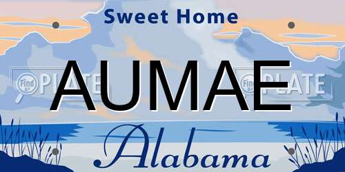 AUMAE Alabama License Plate