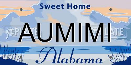 AUMIMI Alabama License Plate