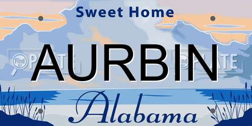 AURBIN Alabama License Plate