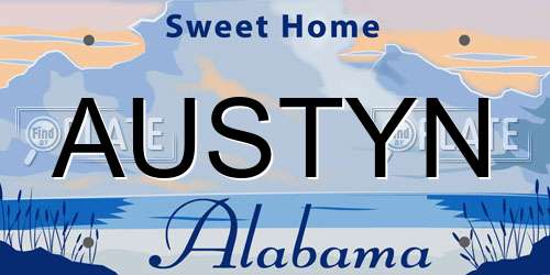 AUSTYN Alabama License Plate