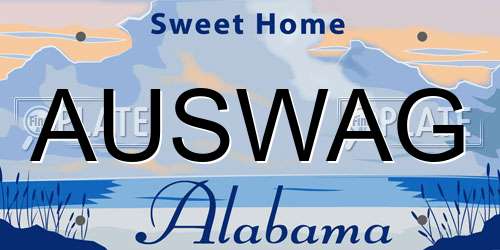 AUSWAG Alabama License Plate