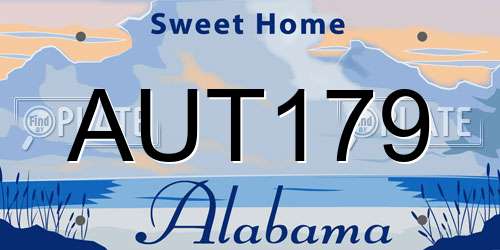 AUT179 Alabama License Plate
