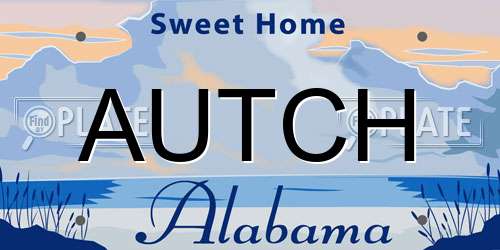AUTCH Alabama License Plate