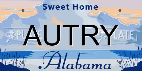 AUTRY Alabama License Plate