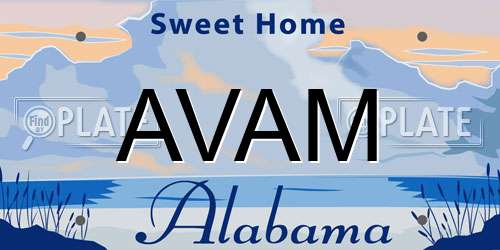 AVAM Alabama License Plate