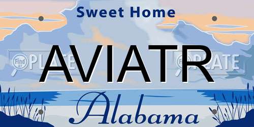 AVIATR Alabama License Plate