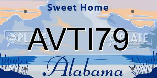 AVTI79 Alabama License Plate