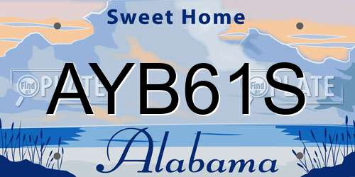 AYB61S Alabama License Plate