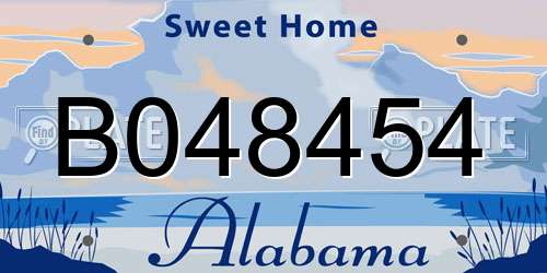 B048454 Alabama License Plate