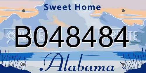 B048484 Alabama License Plate