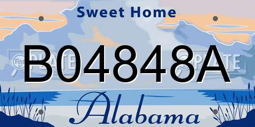 B04848A Alabama License Plate