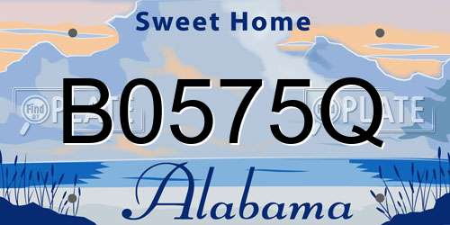 B0575Q Alabama License Plate