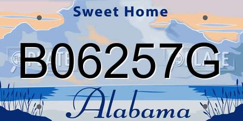 B06257G Alabama License Plate