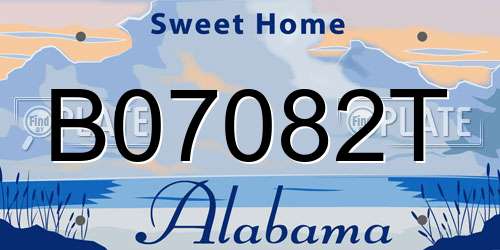 B07082T Alabama License Plate