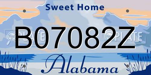 B07082Z Alabama License Plate